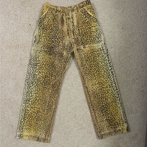*SOLD* Big Bud Press Work Pants Leopard Size Small NWOT